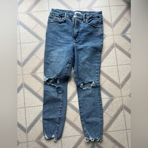 Good American Distressed Blue Jeans